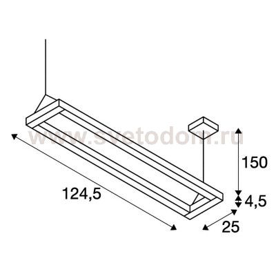 1000393 SLV LONG GRILL LED светильник подвесной с LED 67.2Вт, 3000К, 2x3250лм, 110°, белый