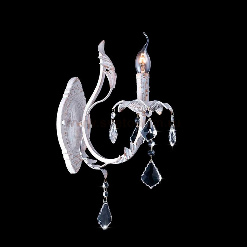 Светильник Eurosvet 10003/1 белый с золотом/прозрачный хрусталь Strotskis