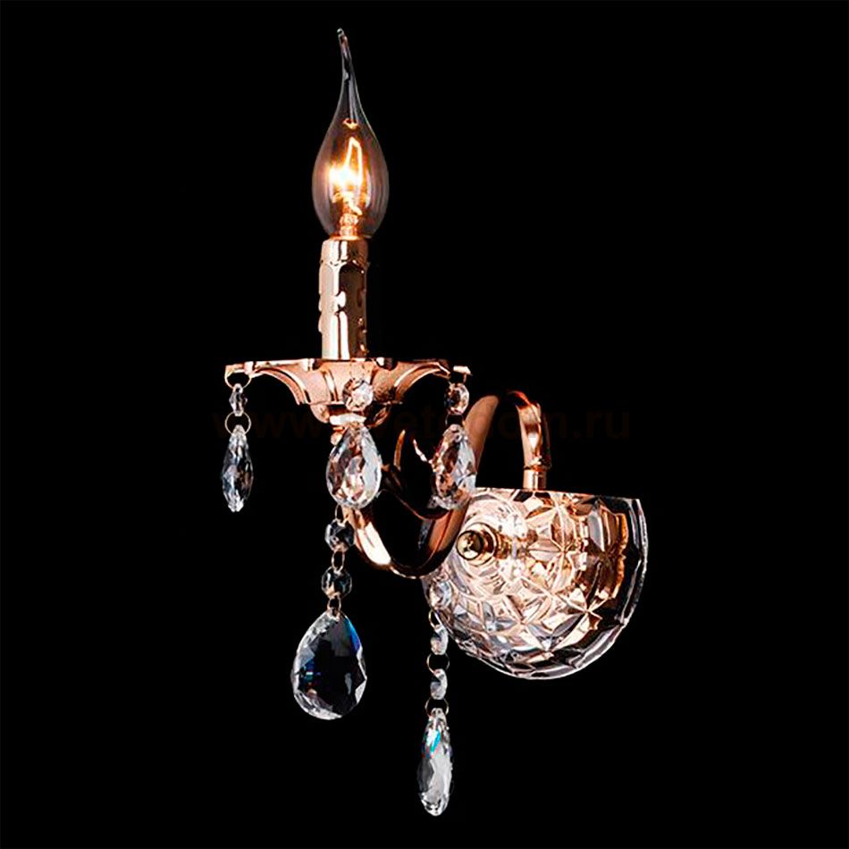 Светильник Eurosvet 10004/1 золото/прозрачный хрусталь Strotskis