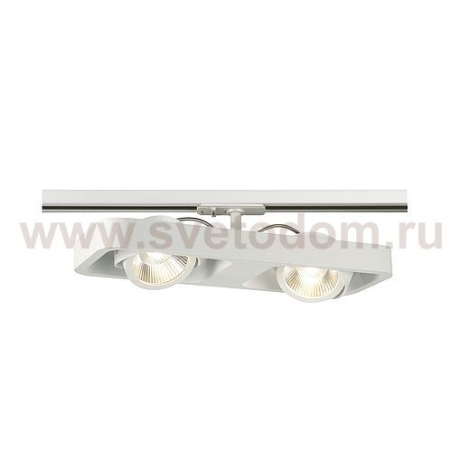 1000407 SLV 1PHASE-TRACK, LYNAH DOUBLE светильник c LED 32Вт, 3000К, 2000лм, 24°, белый