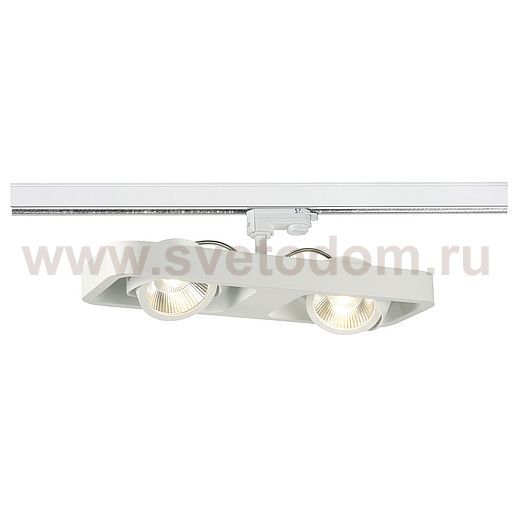 1000409 SLV 3Ph, LYNAH DOUBLE светильник c LED 32Вт, 3000К, 2000лм, 24°, белый