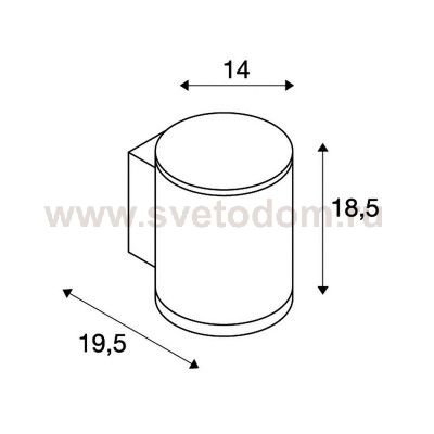 1000448 SLV POLE PARC WL светильник настенный IP44 c LED 28Вт, 3000K, 2900лм, черный