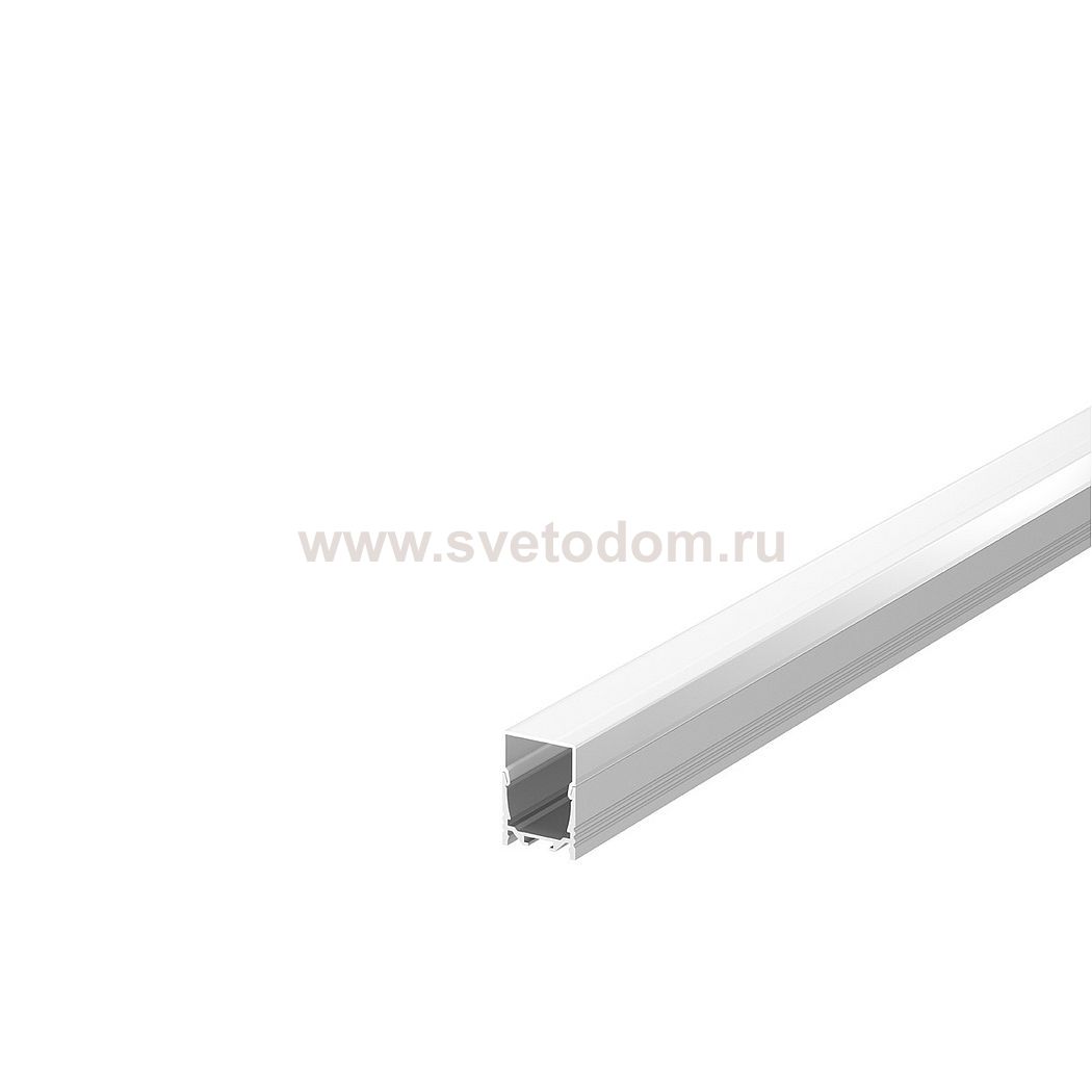 1000511 SLV GRAZIA 20, профиль накладной стандарт с желобками, 2 м, без экрана, алюминий