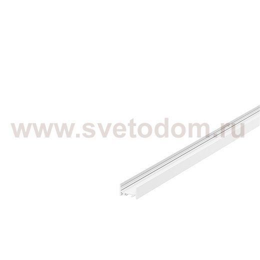 1000530 SLV GRAZIA 20, профиль накладной плоский гладкий, 2 м, без экрана, белый