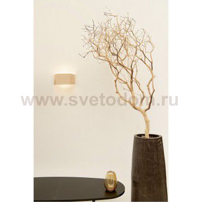 1000627 SLV мАNA 270, плафон из древесины, выбеленный