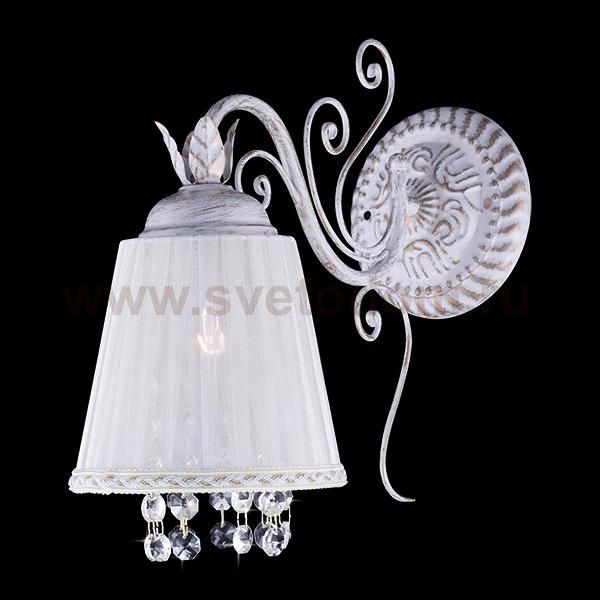 Светильник Eurosvet 10007/1 белый с золотом/прозрачный хрусталь Strotskis