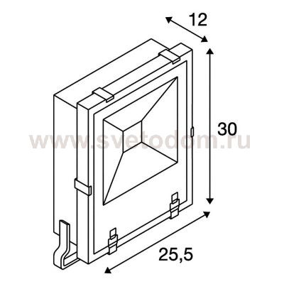 1000805 SLV DISOS LED  73 светильник IP65 c LED 68.5Вт (73Вт), 3000К, 110°, 7200лм, черный