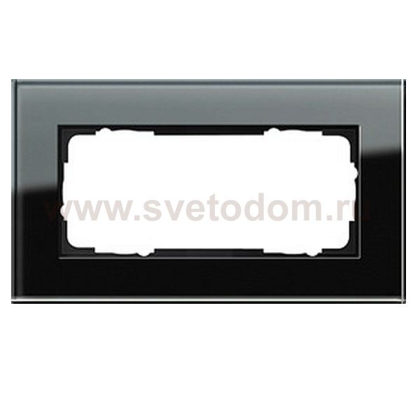 Gira ESP Черное стекло Рамка 2-ая без перегородки (G100205)