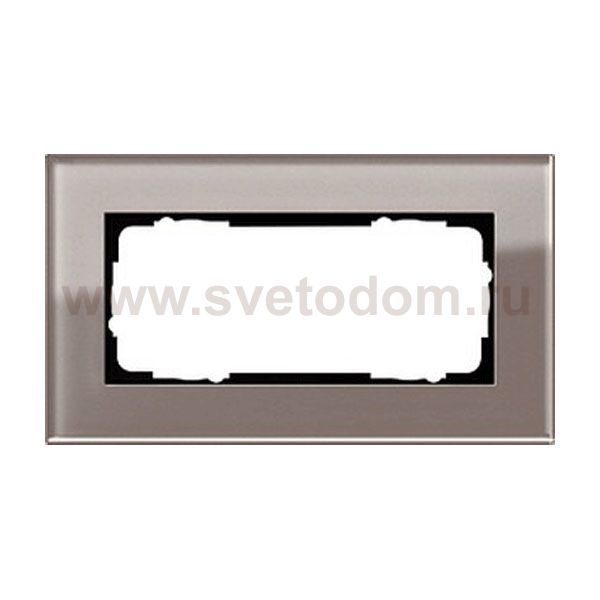Gira ESP Дымчатое стекло Рамка 2-ая без перегородки (G1002122)
