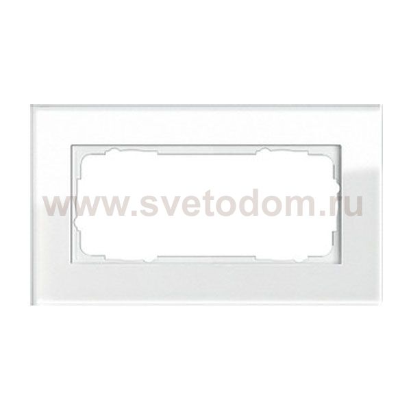Gira ESP Белое стекло Рамка 2-ая без перегородки (G100212)