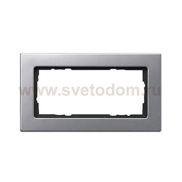 Gira E22 Алюминий Рамка для комбинаций без перегородки 2-я (G1002203)