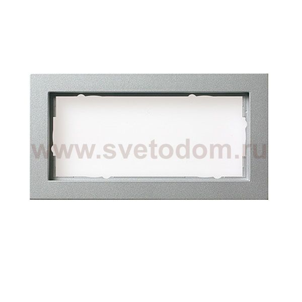 Gira E2 Алюминий Рамка 2-ая без перегородки (G100225)