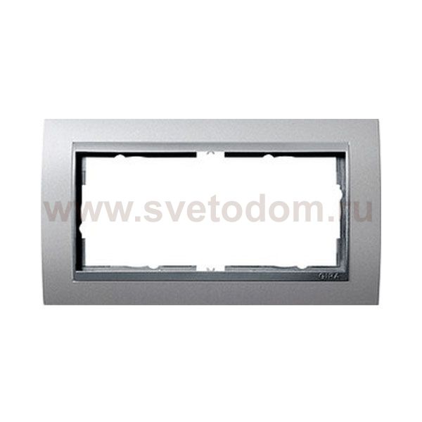 Gira EV Алюминий/алюминий Рамка 2-ая без перегородки (G100236)