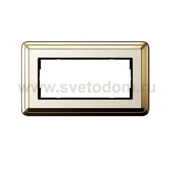 Gira ClassiX Латунь/Кремовый Рамка 2-ая без перегородки (G1002633)