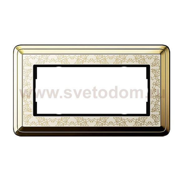Gira ClassiX Art Латунь/Кремовый Рамка 2-ая без перегородки (G1002673)