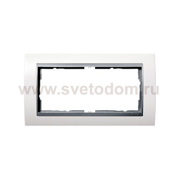 Gira EV Бел/алюминий Рамка 2-ая без перегородки (G100271)