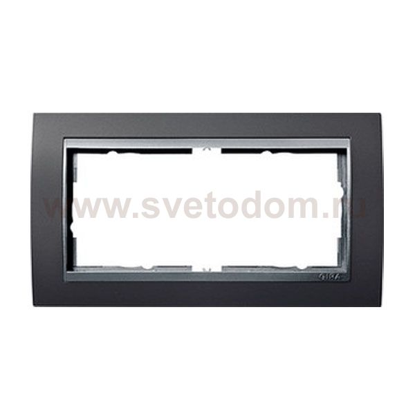 Gira EV Антрацит/алюминий Рамка 2-ая без перегородки (G100281)