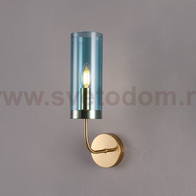 Настенный светильник Agne Blue Glass Tube wall light ImperiumLoft 100322-22