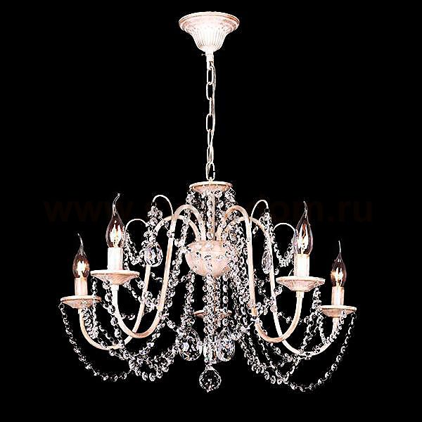 Светильник Eurosvet 10035/5 белый с золотом/прозрачный хрусталь