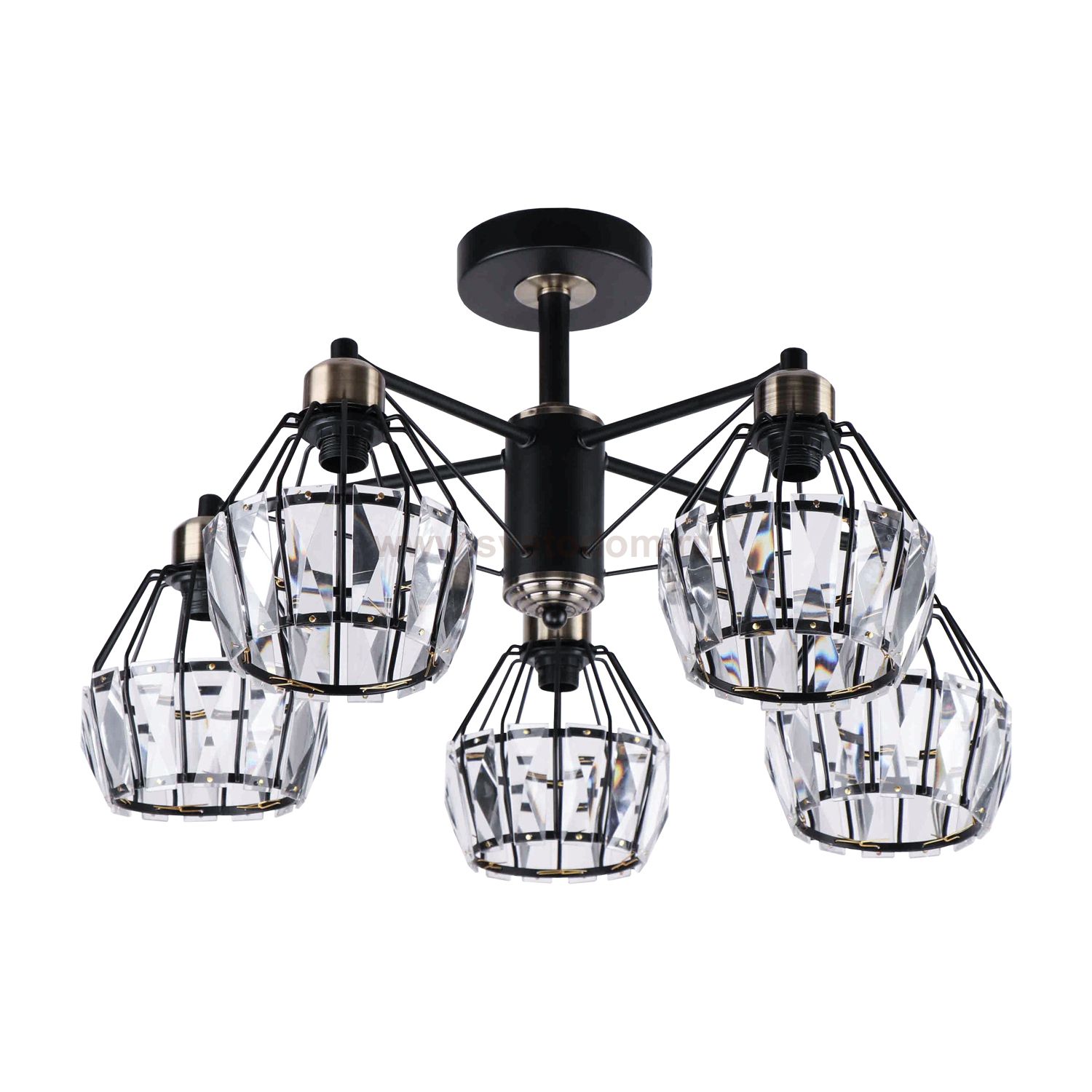 Потолочный светильник Экономсвет 10035/5BK+AB BK