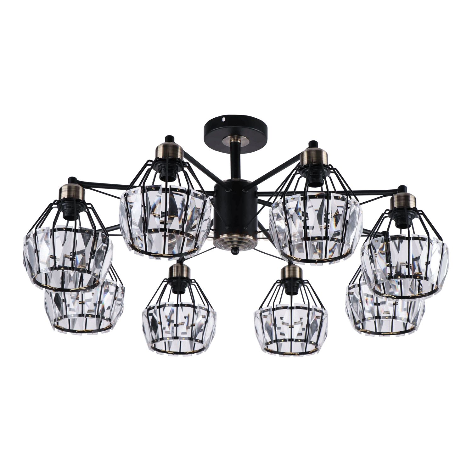 Потолочный светильник Экономсвет 10035/8BK+AB BK