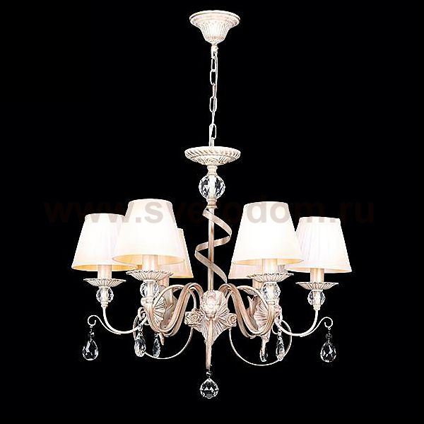 Светильник Eurosvet 10040/6 белый с золотом/прозрачный хрусталь