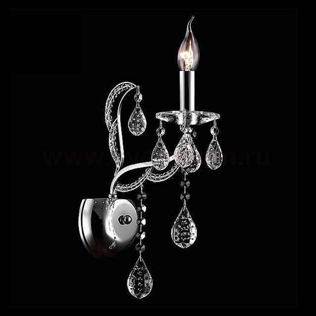 Eurosvet 10047/1 хром/прозрачный хрусталь