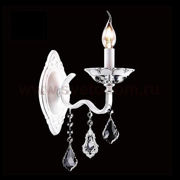Eurosvet 10049/1 белый с серебром/прозрачный хрусталь