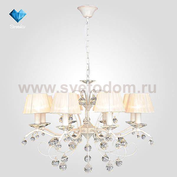 Люстра Eurosvet 10058/8 белый с золотом Strotskis