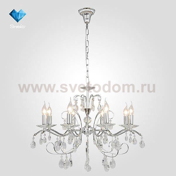 Eurosvet 10059/8 хром/прозрачный хрусталь
