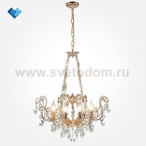 Люстра Eurosvet 10060/8 золото/прозрачный хрусталь