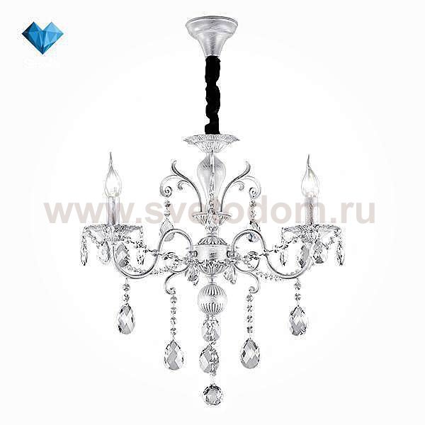 Люстра Eurosvet 10064/3 белый с серебром Strotskis