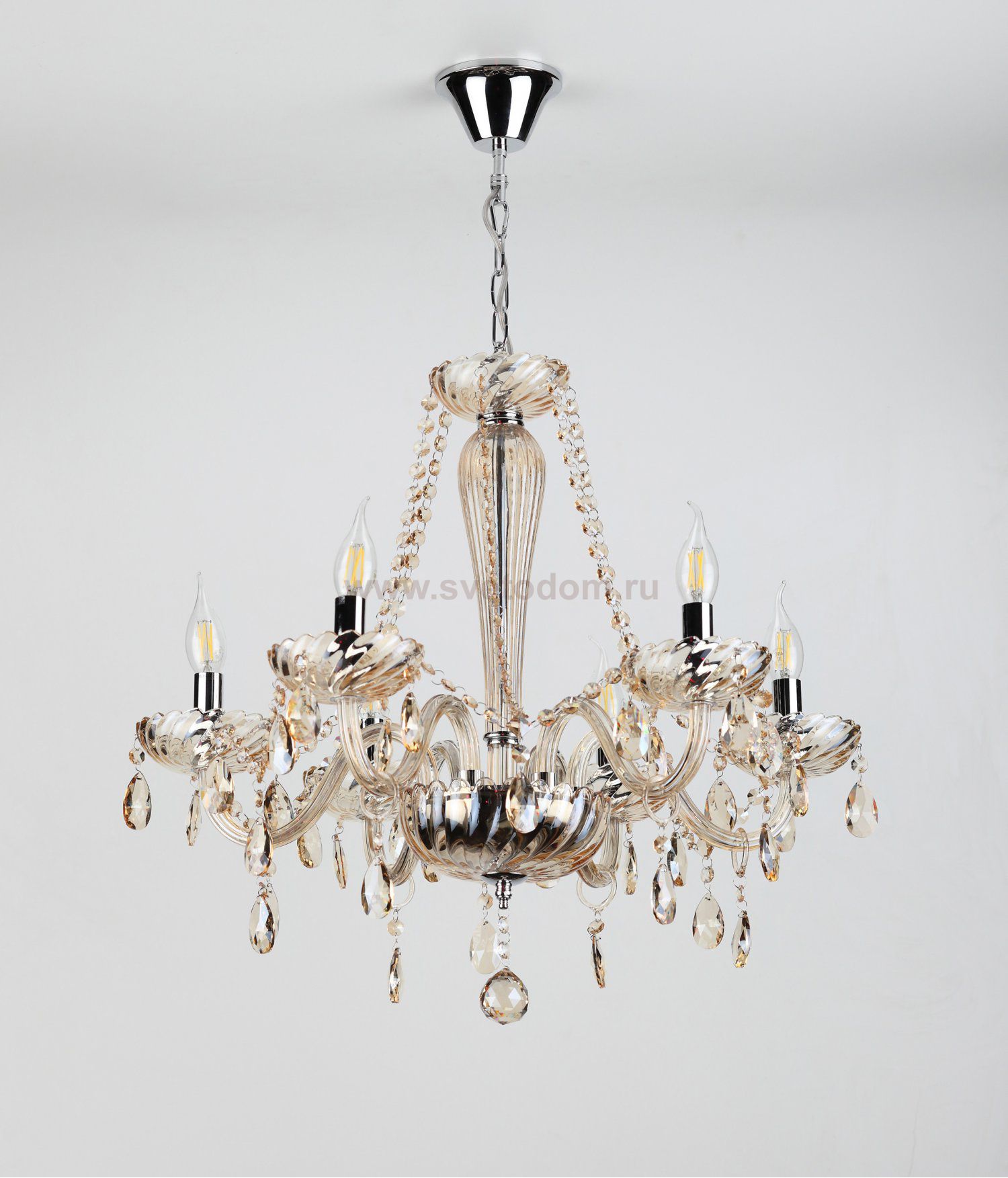 Люстра Rivoli Giocoso 1007-206 6 x E14 40 Вт хрусталь классика