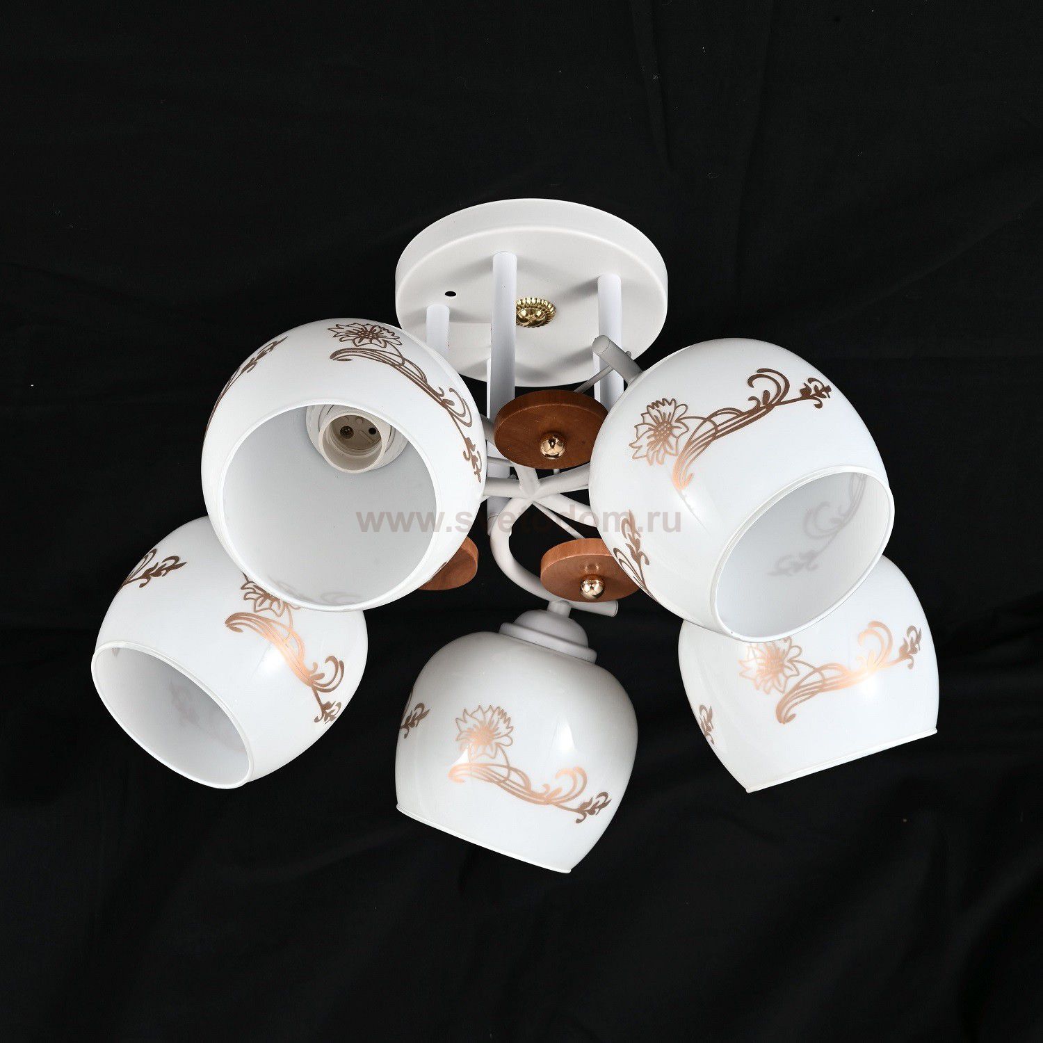 Люстра классическая 10085/5WT+FGD WT+GD Экономсвет