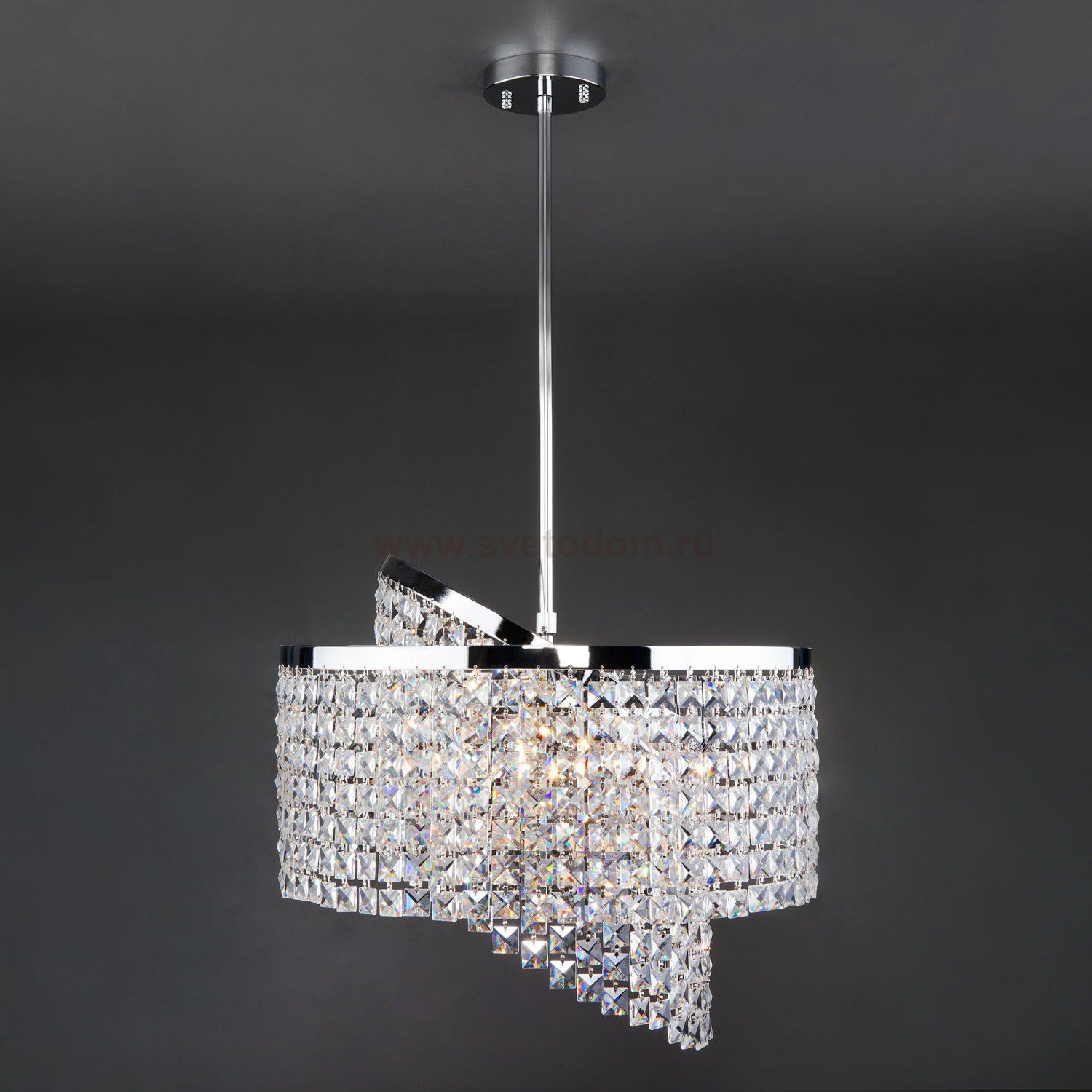 Светильник Eurosvet 10090/5 хром/прозрачный хрусталь Strotskis