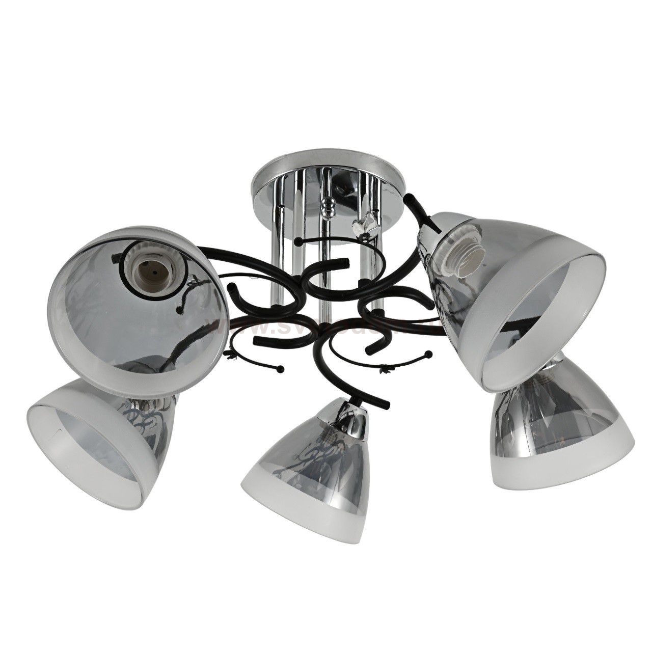 Люстра классическая 10091/5CR+BK GR+WT ЭкономСвет