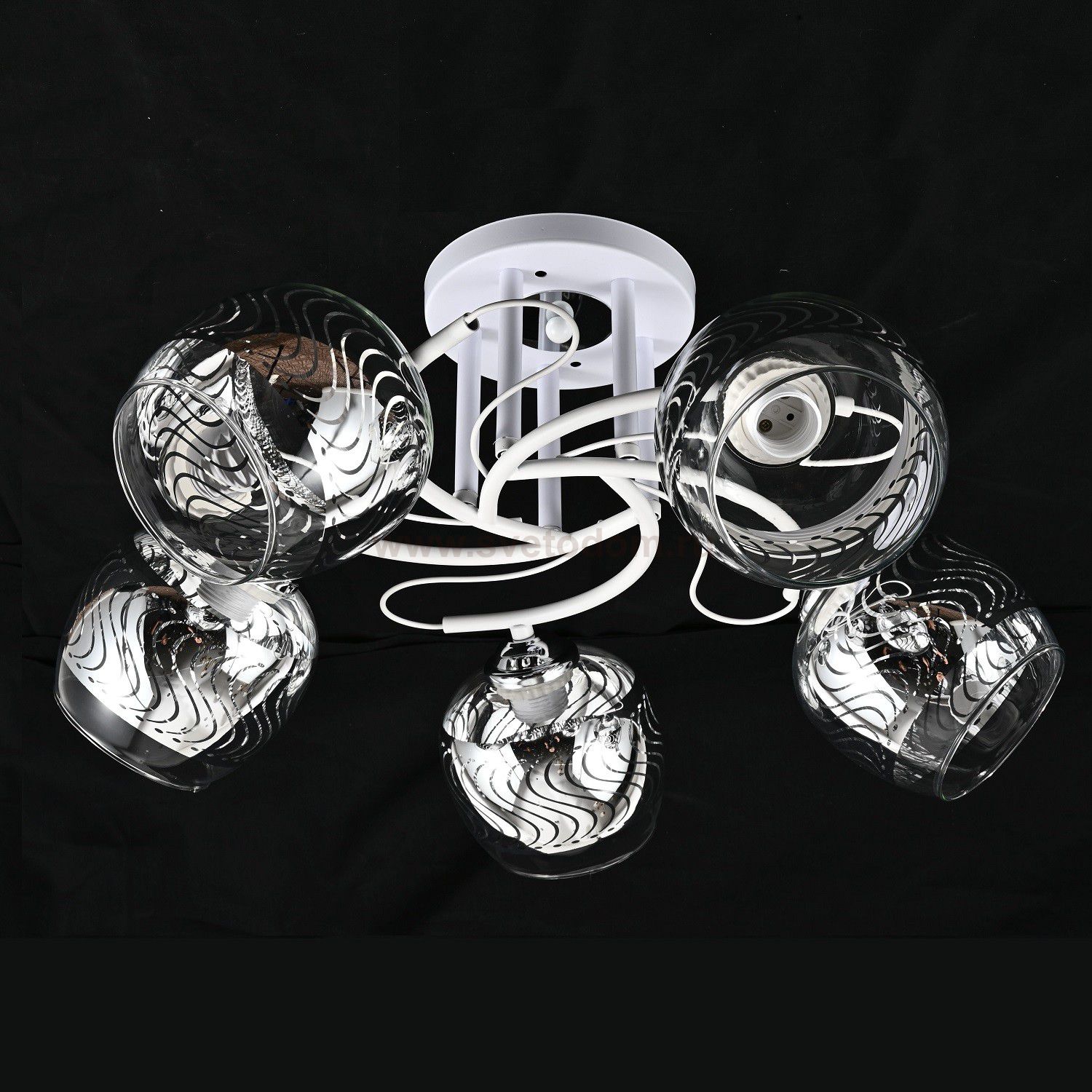 Люстра классическая 10095/5WT+CR CR ЭкономСвет