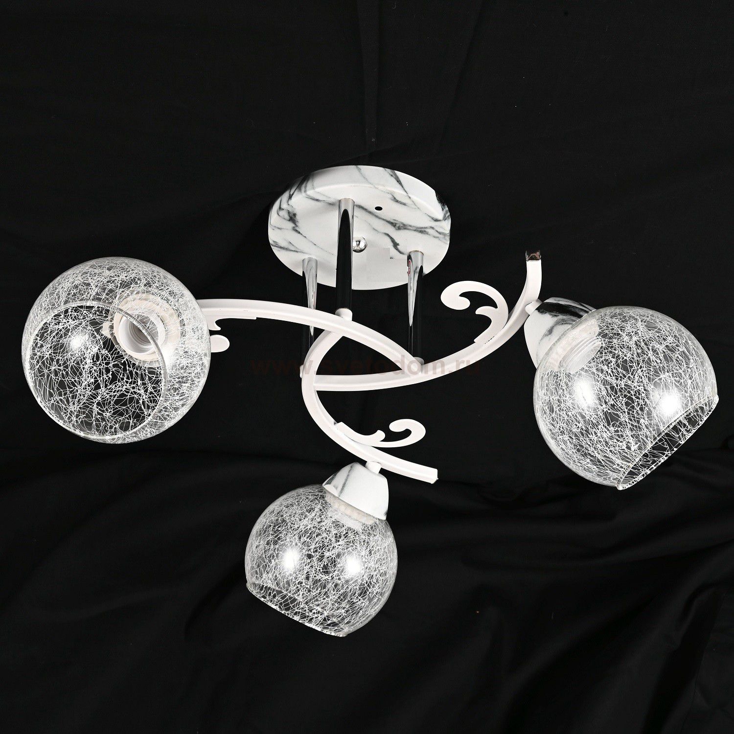 Люстра классическая 10097/3MR+WT+CR CL ЭкономСвет