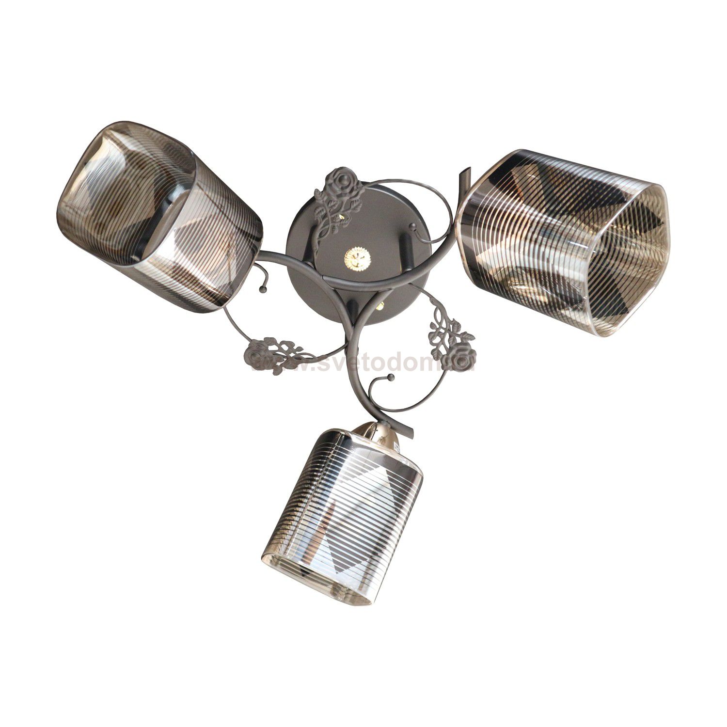 Потолочный светильник 10101/3BK AMB+BK Экономсвет