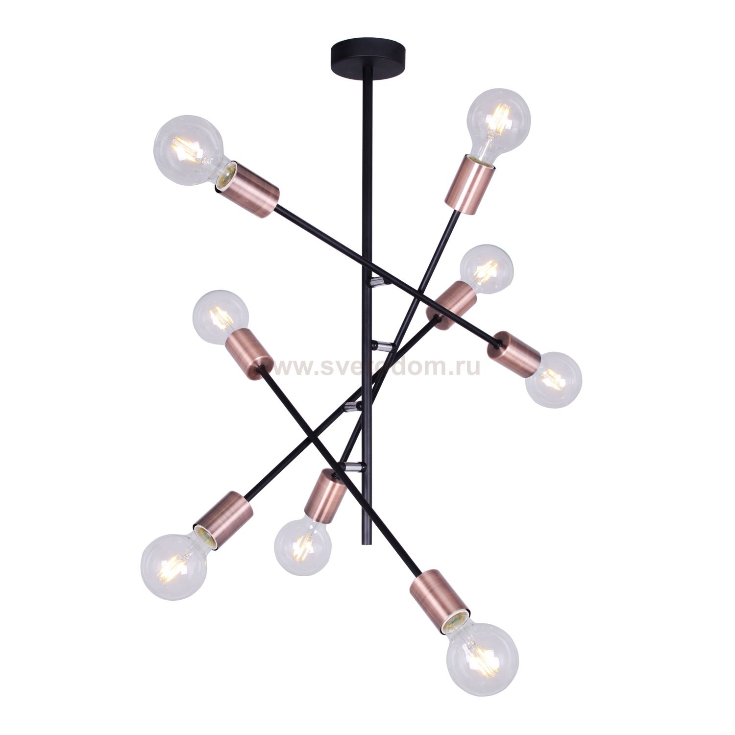 Люстра лофт стиля Экономсвет 10106/8BK+AC