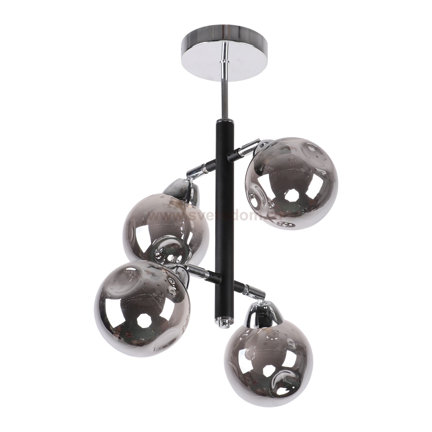 Люстра современная Экономсвет 10111/4CR+BK SM