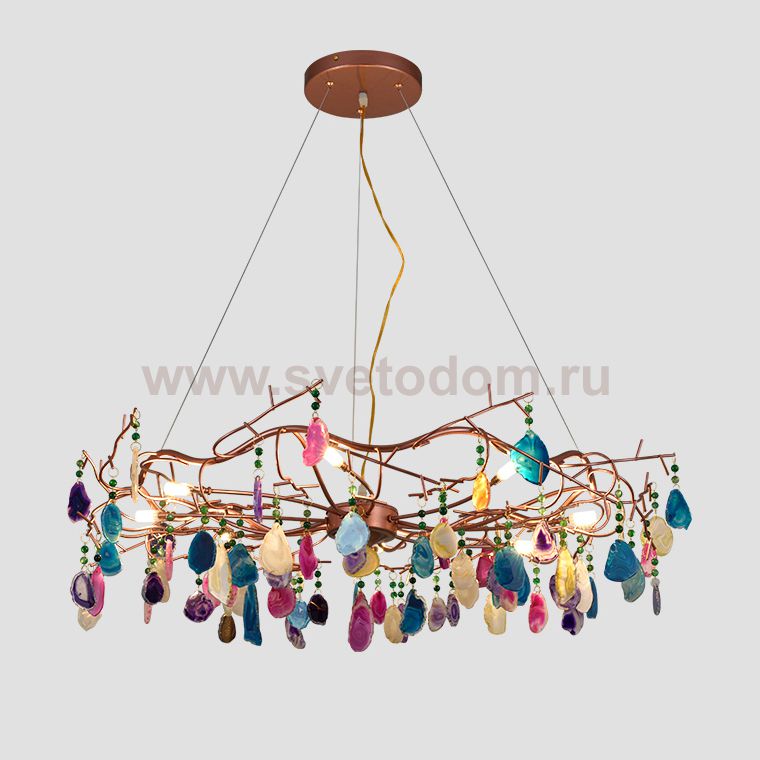 Подвесная люстра AGATE 9 D65 Multicolored ImperiumLoft 101287-26