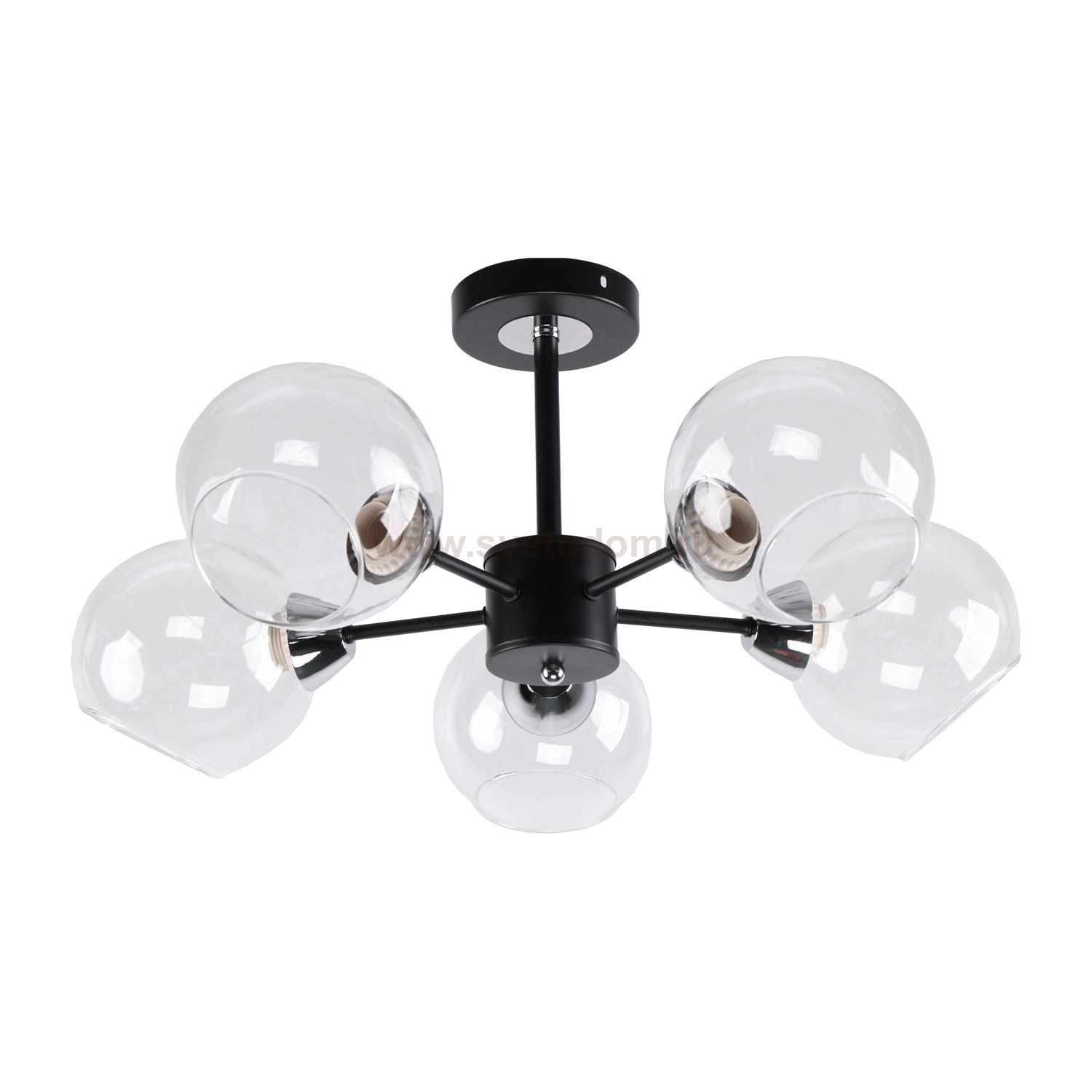 Потолочный светильник Экономсвет 10141/5BK+CR CL