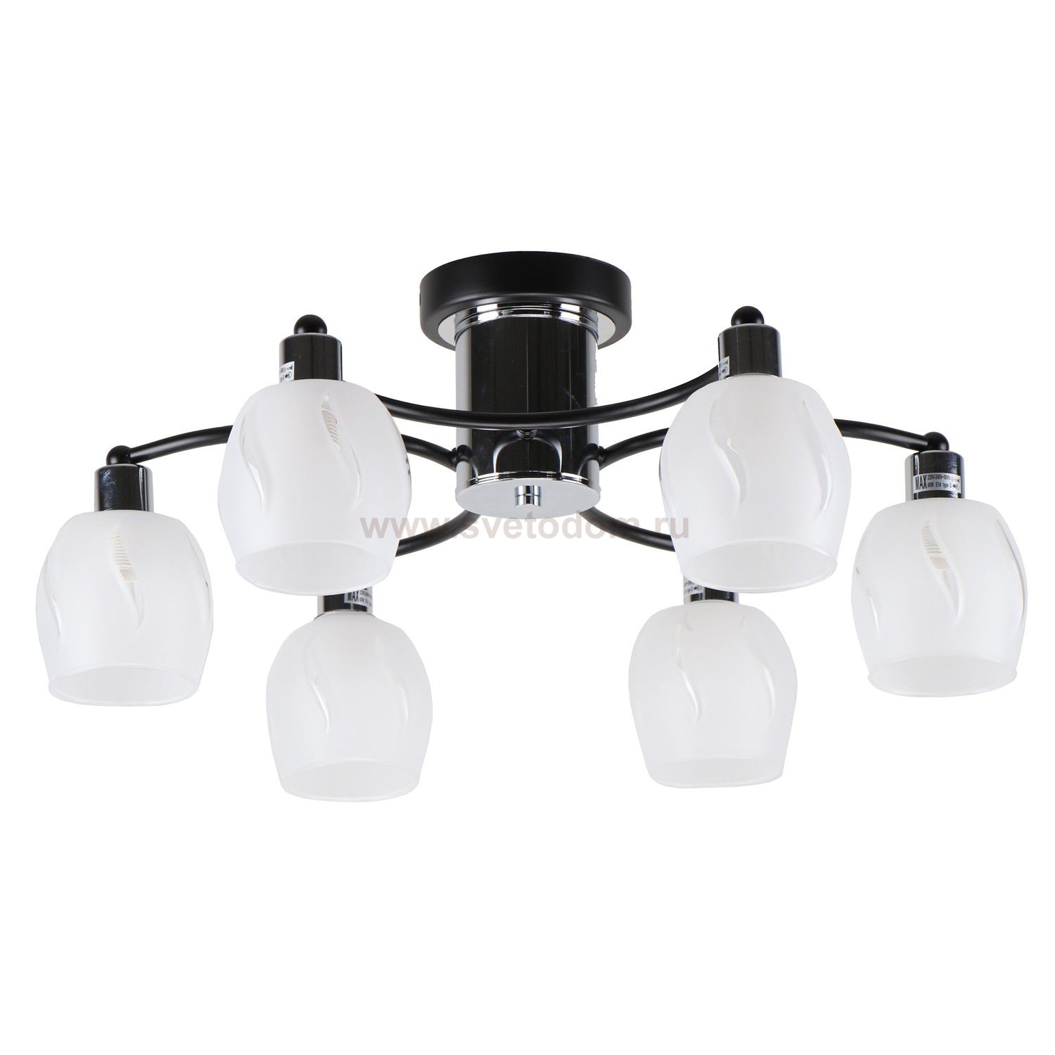Светильник в стиле модерн Экономсвет 10145/6BK+CR WT