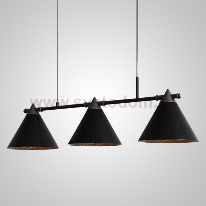 Подвесной реечный светильник CONE 4 Black ImperiumLoft 101471-26