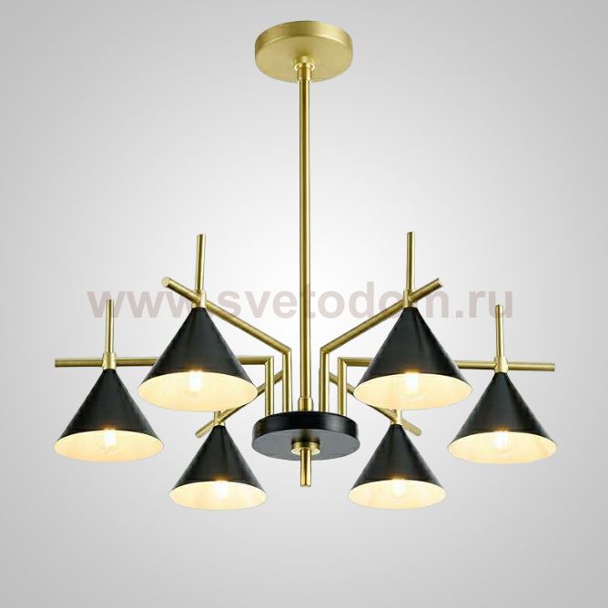 Люстра на штанге CONUS L6 Black ImperiumLoft 101477-26