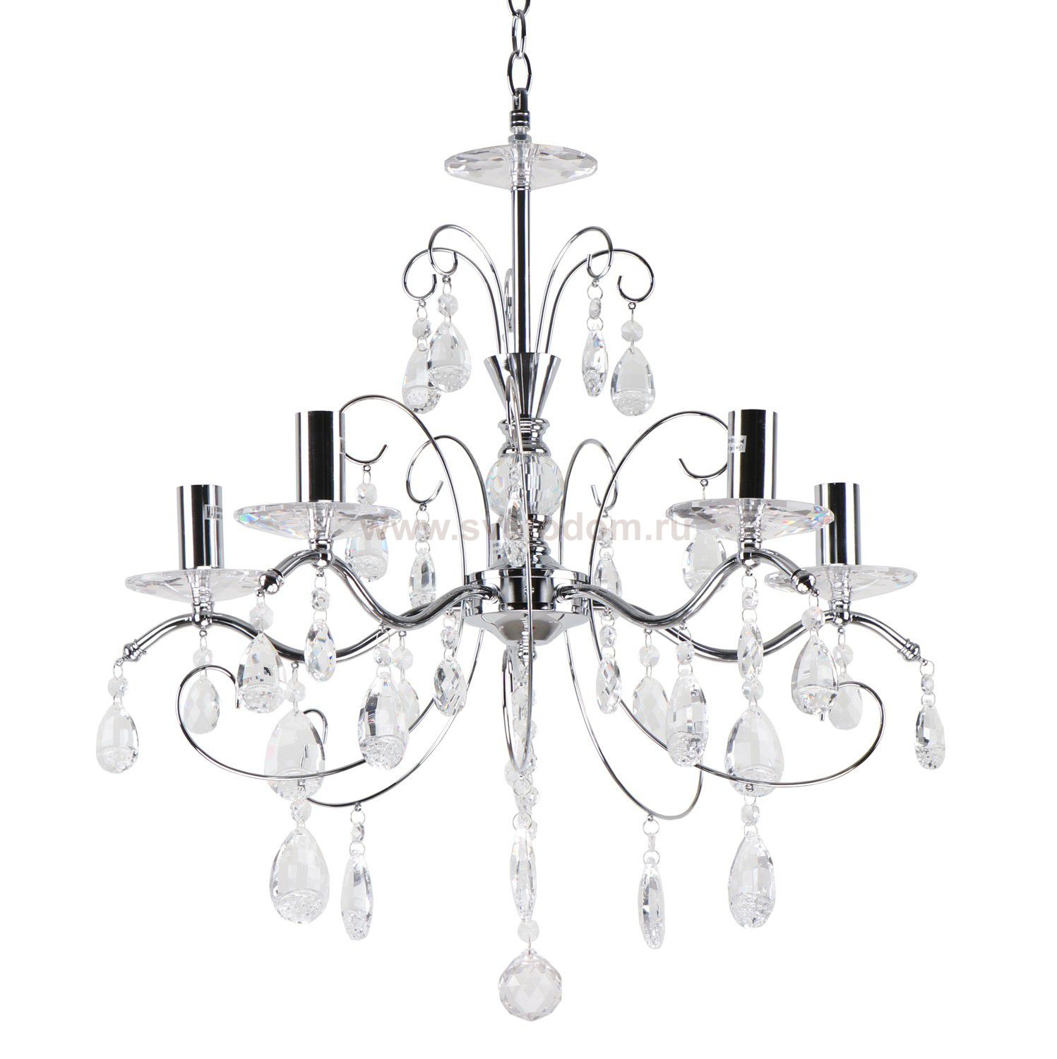 Люстра классическая с хрусталем Экономсвет 10150/5CR