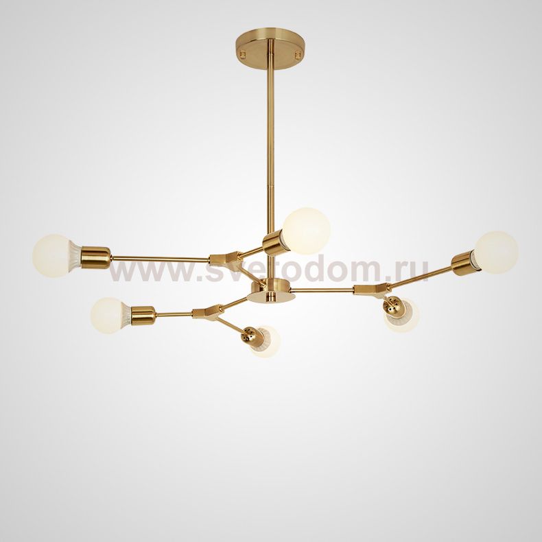 Люстра на штанге LATE D86 Gold ImperiumLoft 101722-26