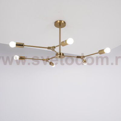 Люстра на штанге LATE D86 Gold ImperiumLoft 101722-26