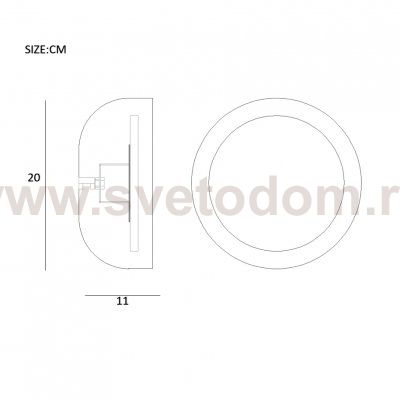 Бра LOKE D20 Red ImperiumLoft 101750-26